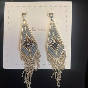 Stella And Dot Aiyana Fringe Chandelier Earrings